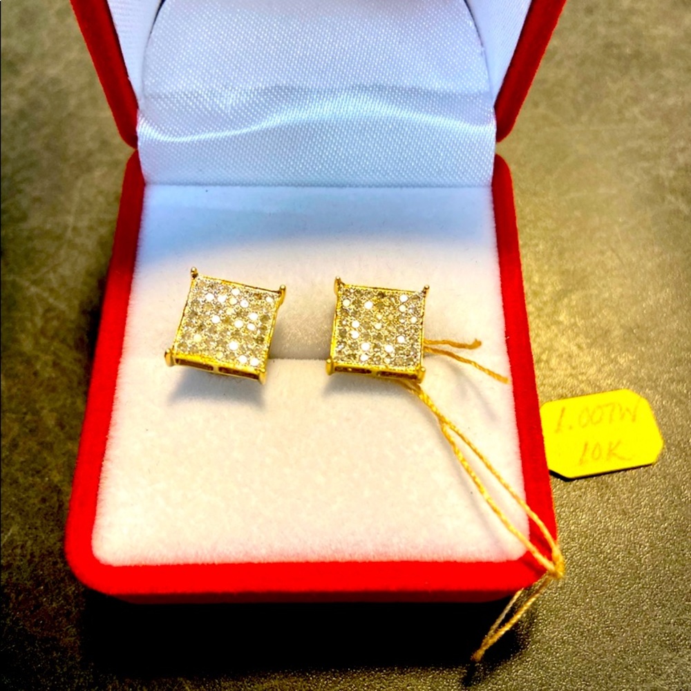 1.00 TCW DIAMOND STUD EARRINGS YG (Reg$999.)